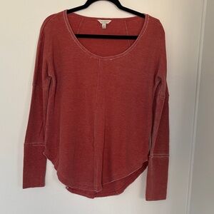 Lucky Brand Women's Rust Long Sleeve Top S